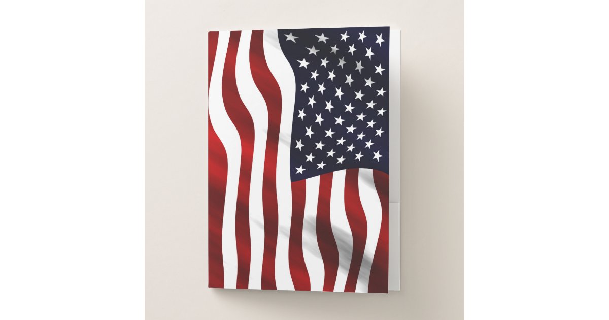 American Flag Pocket Folder | Zazzle