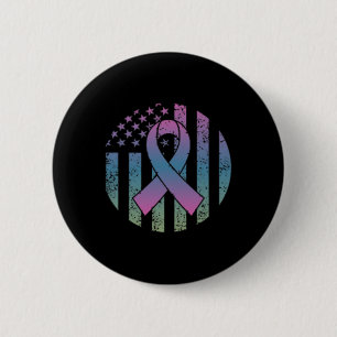 American Flag Pocket Metastatic Breast Cancer Awa Button