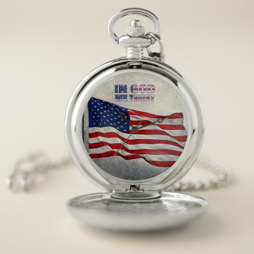 American Flag Pocket Watch