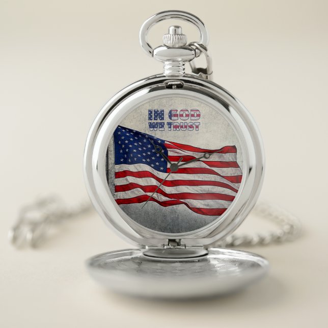 American Flag Pocket Watch (Inside)