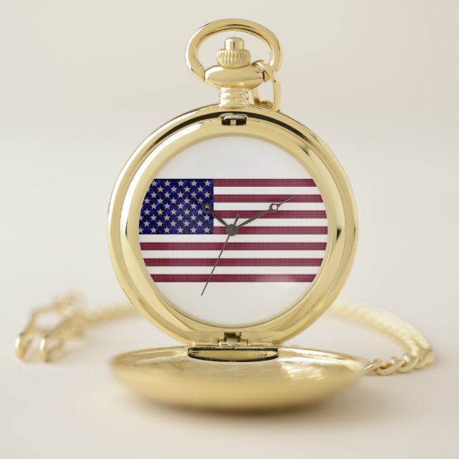 American Flag Pocket Watch (Inside)