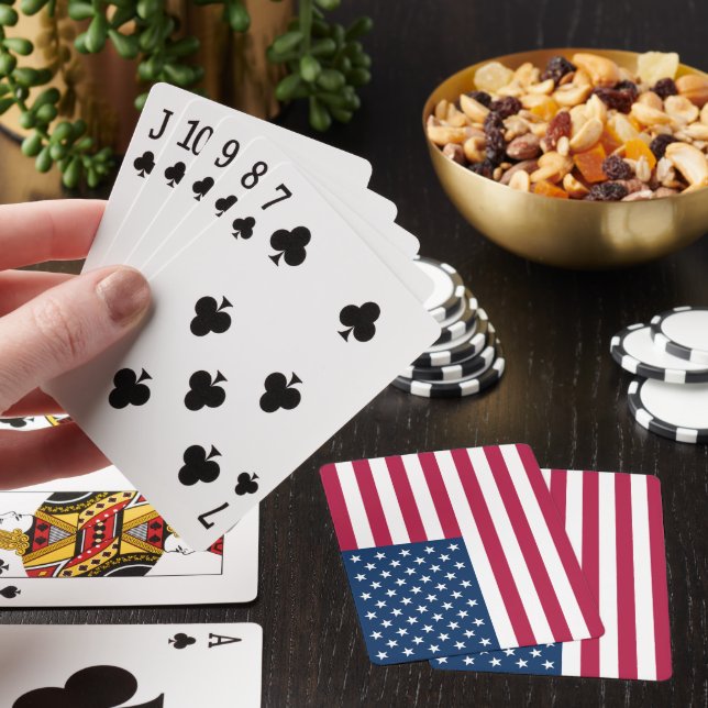 American flag poker cards (In Situ)