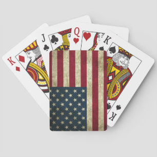 American Flag Playing Cards with Dice – Patriotic Veteran Gifts