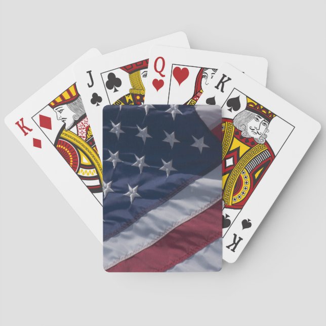 American flag. poker cards (Back)