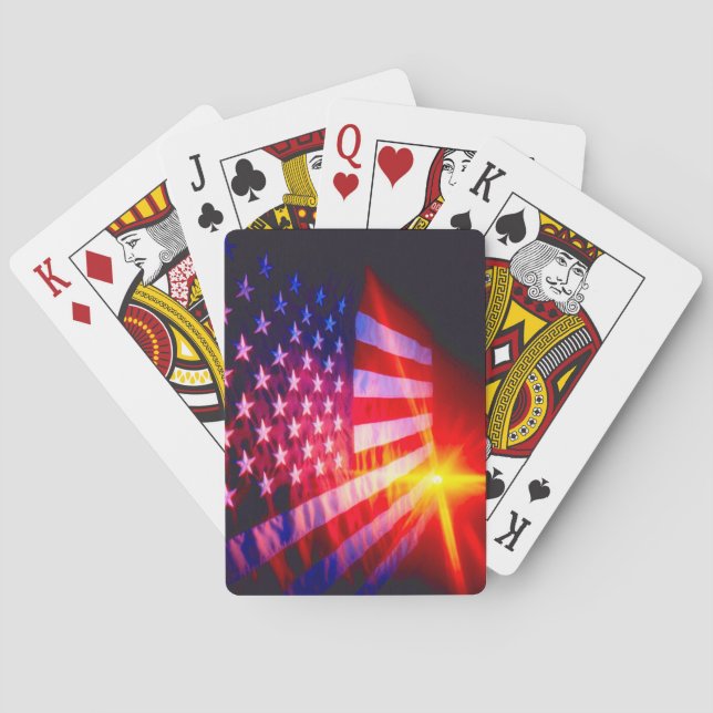 American Flag Poker Playing Cards. Cards (Back)