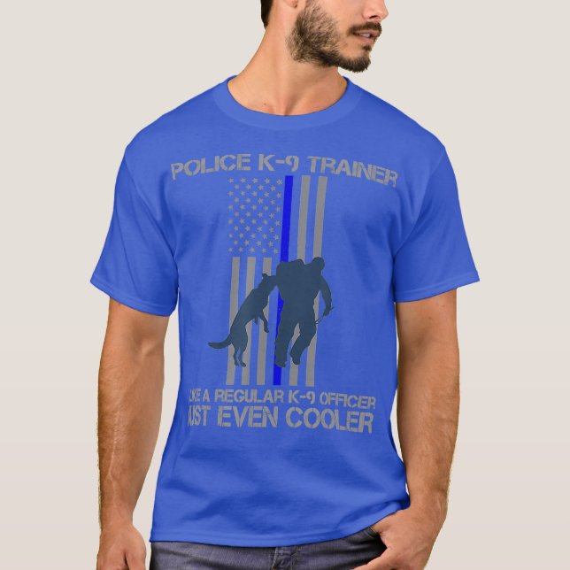 American Flag Police K9 Trainer T-Shirt (Front)