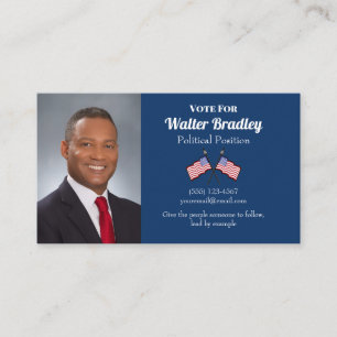 American Flag Political Business Card