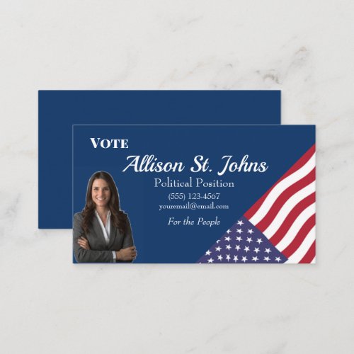 American Flag Political  Business Card