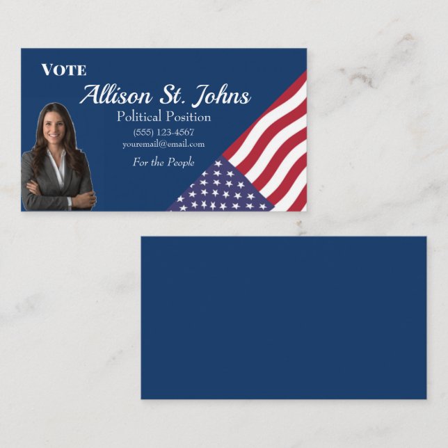 American Flag Political  Business Card (Front/Back)
