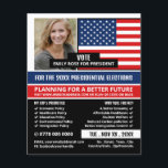 American Flag, Political Campaigner Advertising Flyer<br><div class="desc">American Flag,  Political Campaigner Advertising Flyer by The Business Card Store.</div>