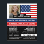 American Flag, Political Campaigner Advertising Flyer<br><div class="desc">American Flag,  Political Campaigner Advertising Flyer by The Business Card Store.</div>