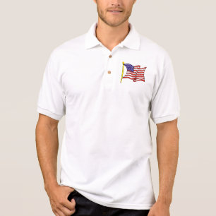 American Flag Polo Shirt