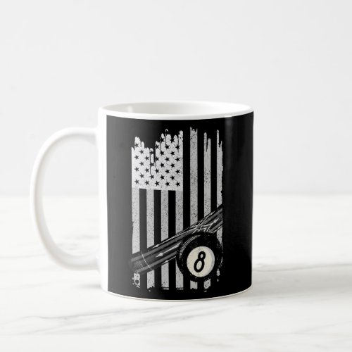 American Flag Pool Table Billiard 8 Ball Wear Coffee Mug