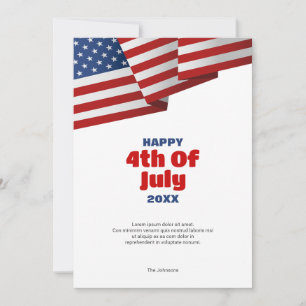 American Flag Pop Art Happy 4th Of July Greeting Card