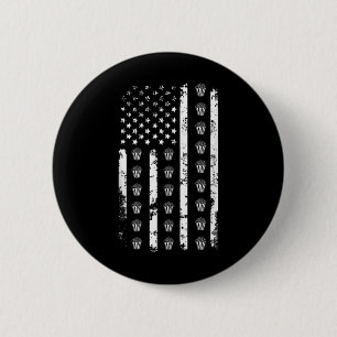 American Flag Popcorn Food Usa Patriotism Patriot Button