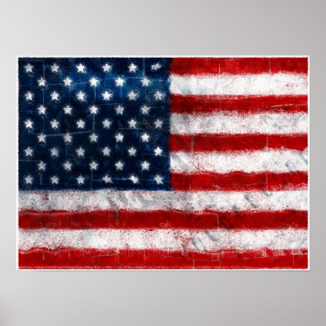 American Flag Portrait Poster (Front)