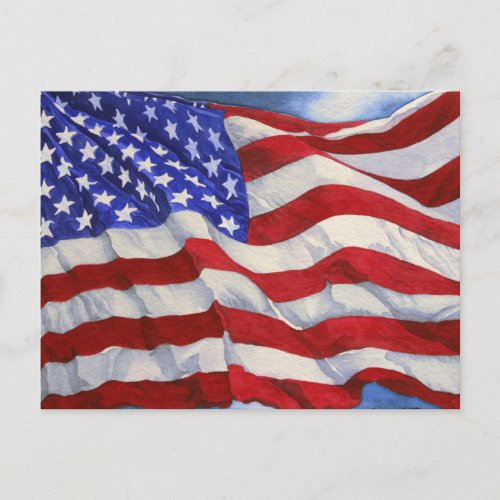 American Flag  Postcard
