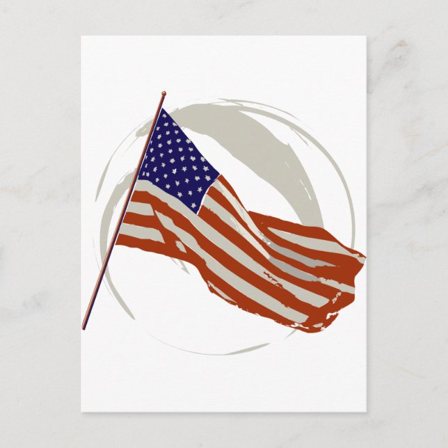 american flag postcard (Front)