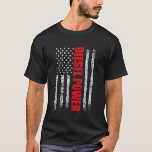 American Flag Power Rolling Coal Truck Brothers T_Shirt