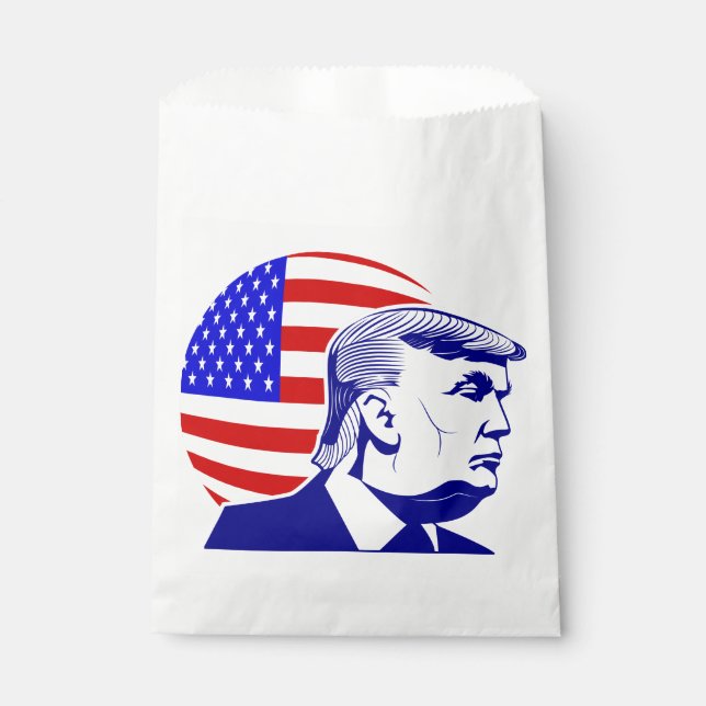 american flag president donald trump  favor bag (Front)