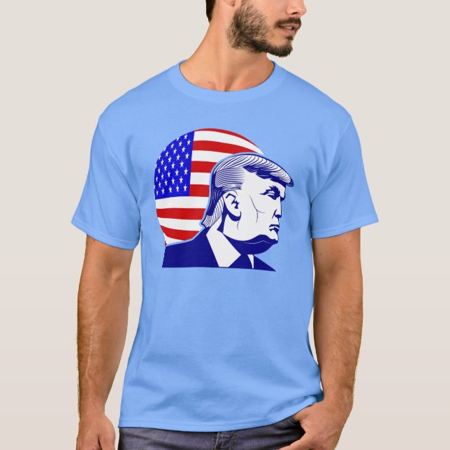 american flag president donald trump T-Shirt (Front)