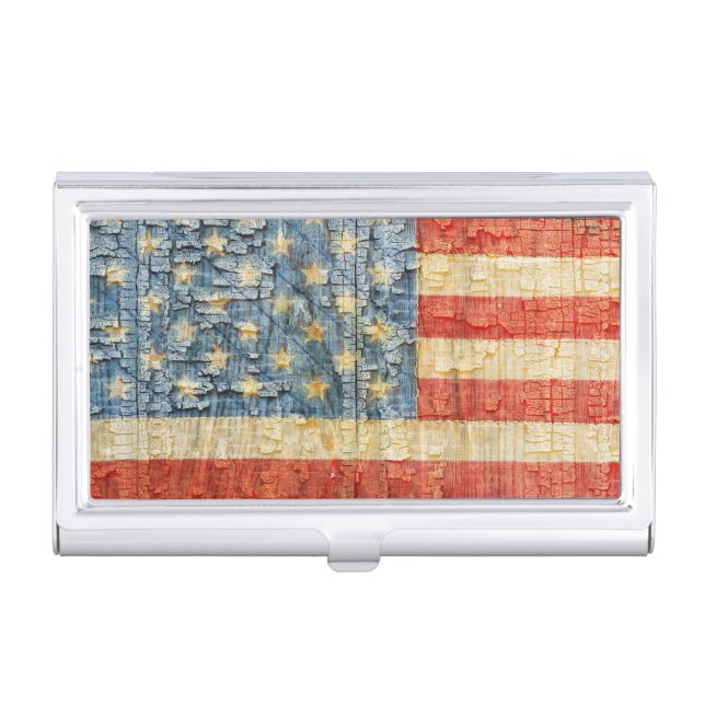 American Flag Pride Business Card Holder (Front)