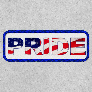 American Flag Pride Word Patch