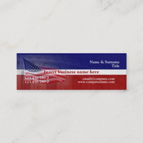American flag professional red white blue business card template