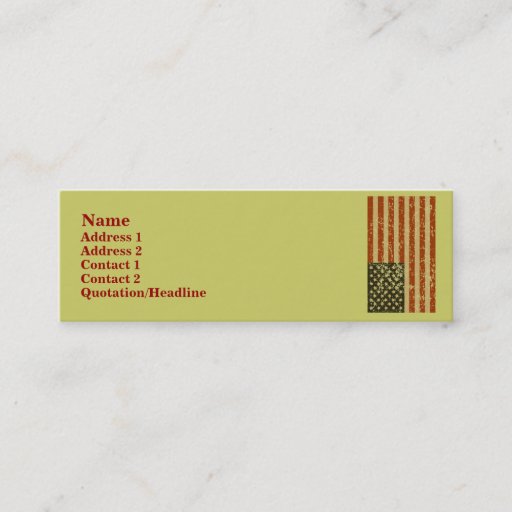 Customizable American Flag Profile Cards Business Card Template