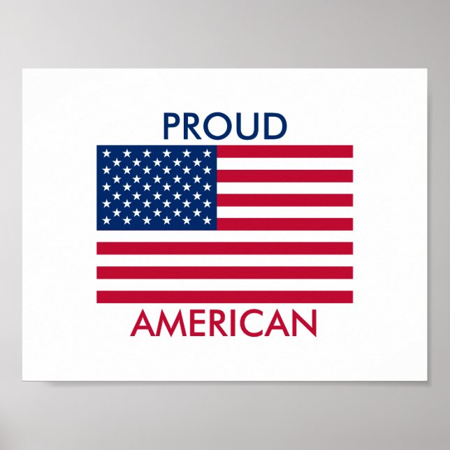 American Flag Proud American Poster (Front)