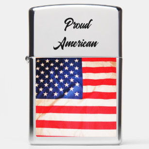 AMERICAN FLAG PROUD  ZIPPO LIGHTER