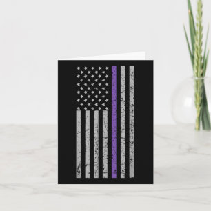American Flag Purple Strip Memories Heimer Card