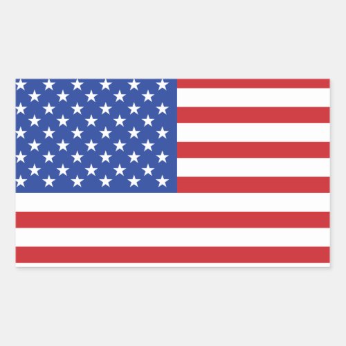 American Flag Rectangular Sticker