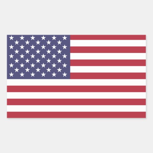 American Flag Rectangular Sticker