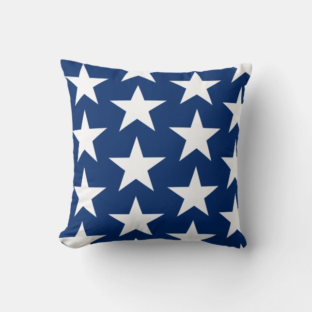 American Flag Red and White Stripes Throw Pillow (Front)