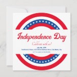 American Flag Red White and Blue Independence Day Invitation