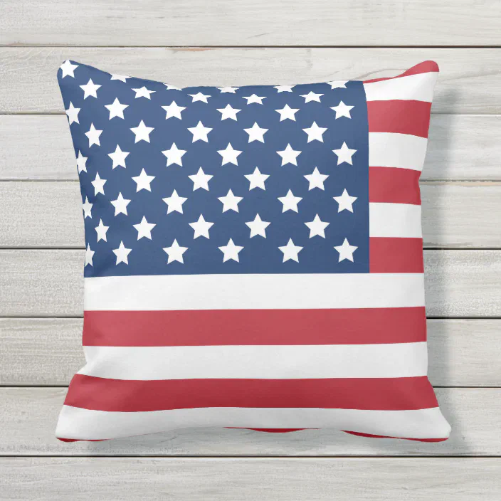 Multicolor 4th Of July Pillows Women Kids Fourth Animal Gifts Brontosaurus Dinosaur American Flag USA 4th of July Animal Throw Pillow 16x16 