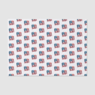 American Flag Red White and Blue Theme Tissue Paper