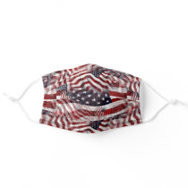 American Flag Red White Blue Stripes Stars Pattern Adult Cloth Face Mask