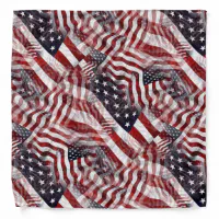 American Flag Red White Blue Stripes Stars Pattern Bandana