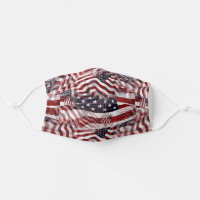American Flag Red White Blue Stripes Stars Pattern Cloth Face Mask