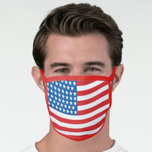 American Flag Red White Blue Stripes Stars Pattern Face Mask