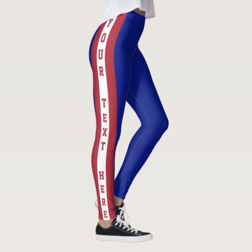 American Flag Red White Blue USA Patriots Leggings