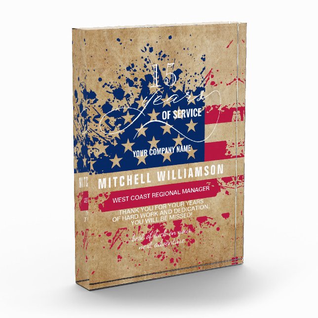 American Flag Retirement Keepsake Gift (Left)