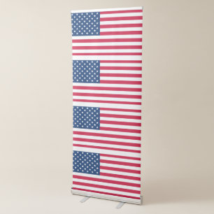 American Flag Retractable Banner USA - Patriotic