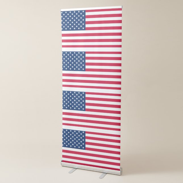 American Flag Retractable Banner USA - Patriotic (3/4)