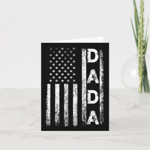 American Flag Retro Fathers Day 4th Of July Funny Card