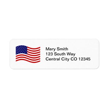 American Flag Return Address Label by haveuhurd at Zazzle