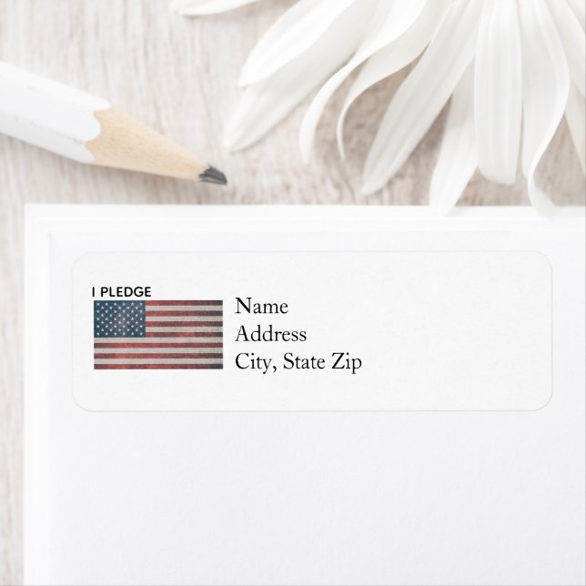 American Flag Return Address Label (Insitu)