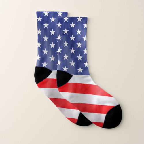 American Flag Ribbon Socks